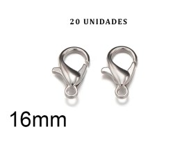 Mosquetones de Metal Color Niquel x20unid 16mm 